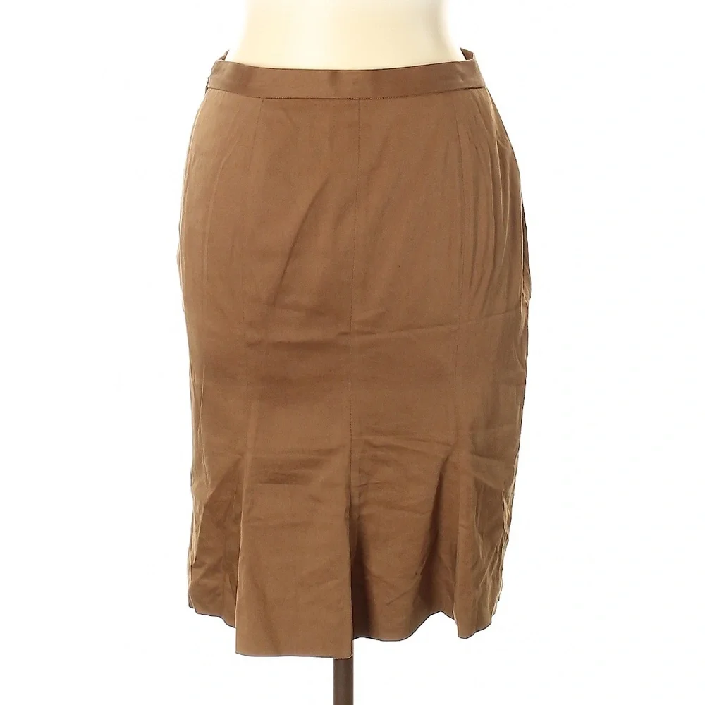 ❤️‍ Vintage Moschino Cheap Chic Brown Cotton Skirt 90s Designer Made in Italy